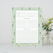 Floral Botanical Recipe Binder Page (Staand voorkant)