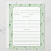 Floral Botanical Recipe Binder Page (Voorkant)