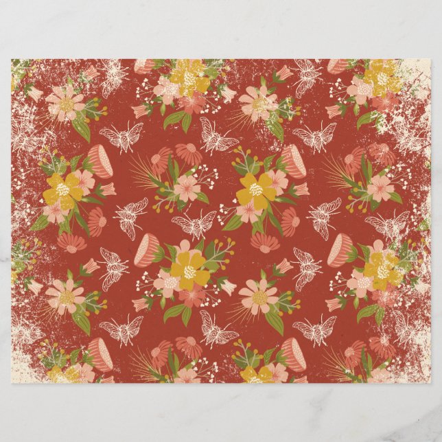 Floral Botanical Scrapbook Junk Journal (Voorkant)