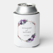 Floral Botanical Wedding Custom Blikjeskoeler (Blikje Achterkant)