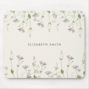 Floral Botanical Wildflower gepersonaliseerd Muismat