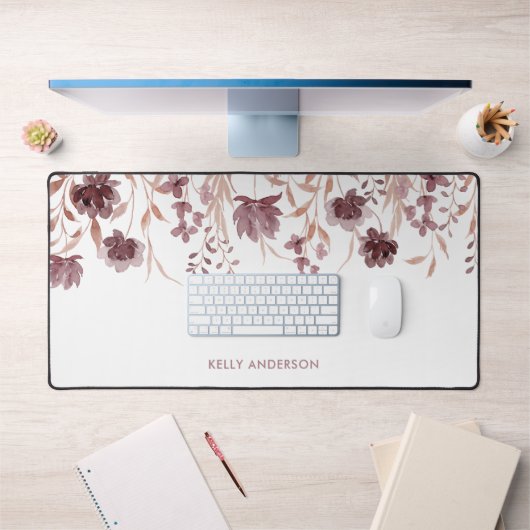 Floral Botanique Feuillage Tendance Monogrammé (Bureau 1)