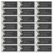 Floral Botanique Mariage Étiquettes de adresse inv (Devant)