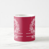 Floral Botanisch Monogram - Elegant aangepaste tek Koffiemok (Center)