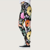 Floral botanische aanjager van moderne Waterverf Leggings (Links)