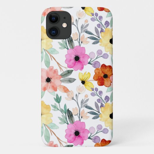 Floral botanische bloemen van de moderne Waterverf Case-Mate iPhone Case (Achterkant)