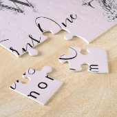 Floral Botanische letter Alphabet Aangepaste tekst Legpuzzel (Zijkant)