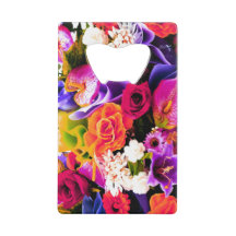 Floral Bottle Opener Coloré Taille de la carte de 