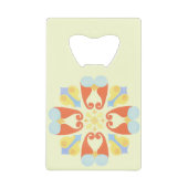 Floral Bottle Opener Kredietkaart Flessenopener (Voorkant)