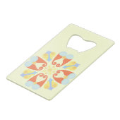 Floral Bottle Opener Kredietkaart Flessenopener (Voorkant Gekanteld)