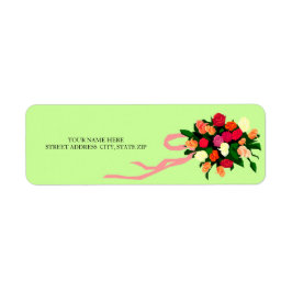 Floral Bouquet adres postmerken Etiket