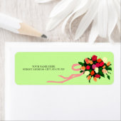 Floral Bouquet Adresse Étiquette (En situation)