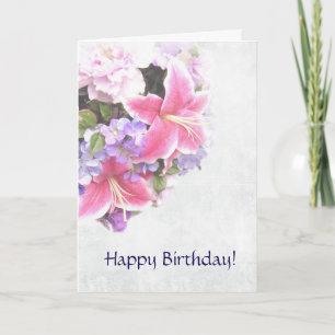 Floral Bouquet Birthday Kaart