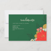 Floral Bouquet Bridal Shower Invitation Insert (Devant)