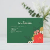 Floral Bouquet Bridal Shower Invitation Insert (Debout devant)