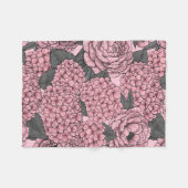 Floral bouquet in roze fleece deken (Voorkant (Horizontaal))