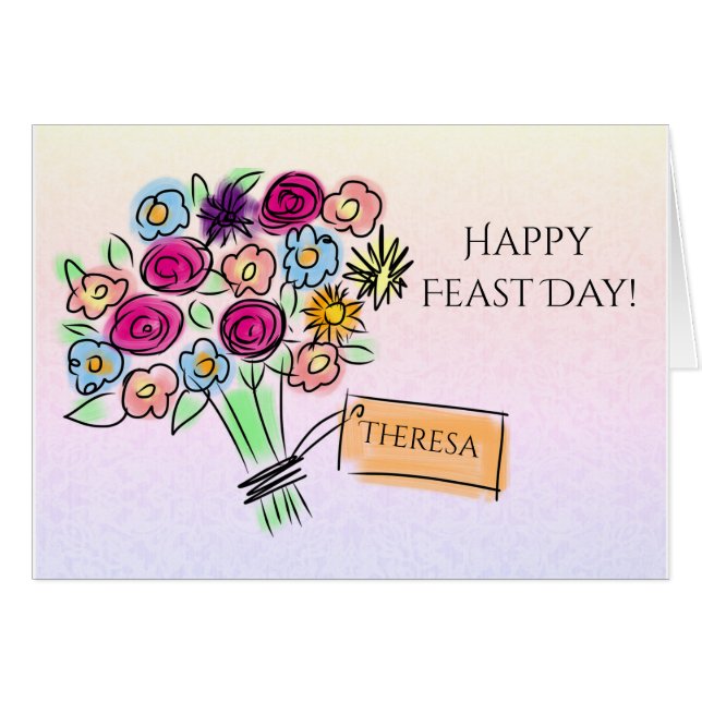 Floral Bouquet katholieke feestdag feestdag (Voorkant Horizontaal)