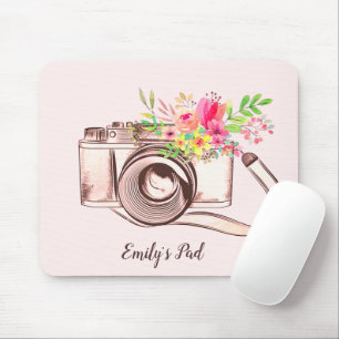 Floral Bouquet met camera-Muismat Muismat