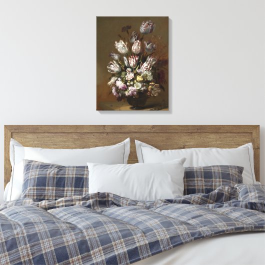 Floral Bouquet - Nederlands nog steeds fijn kunst Canvas Afdruk (Insitu (Slaapkamer))