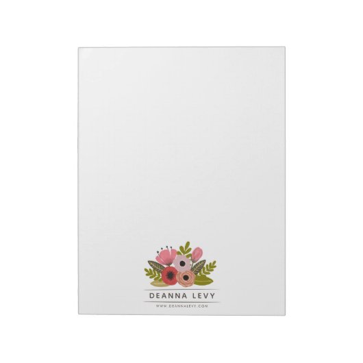 Floral Bouquet Notitieblok op persoonlijke titel (Gedraaid)