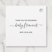 Floral Bouquet Parachute Baby shower Bedankjes Labels (Achterkant)