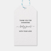 Floral Bouquet Parachute Baby shower Cadeaulabel (Achterkant)