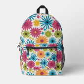 Floral Bouquet Pattern with Leaves elegant Bedrukte Rugzak (Voorkant)