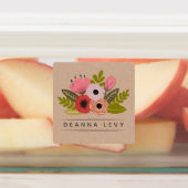 Floral Bouquet Personalized Editable Labels (Aangebracht)