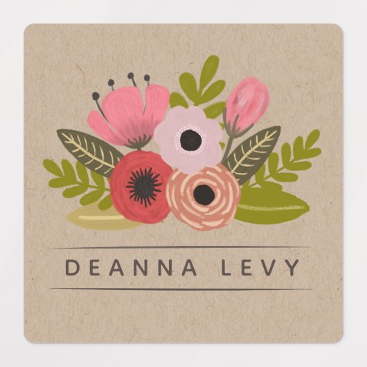 Floral Bouquet Personalized Editable Labels (Design 1)