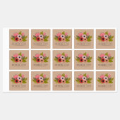 Floral Bouquet Personalized Editable Labels (Vel)
