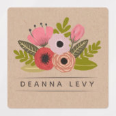 Floral Bouquet Personalized Editable Labels (Design 2)