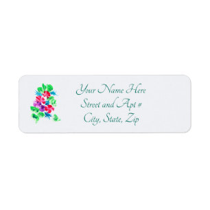 Floral Bouquet Return Address Label