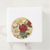 Floral Bouquet, rood en wit  Bedankjes Labels (In situ)