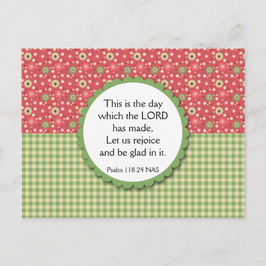 Floral Bouquet Variété Carte Postale Bible Verse (Devant)