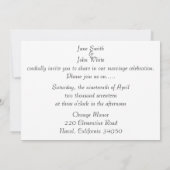 Floral Bouquet Wedding Invitation Kaart (Achterkant)