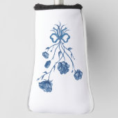 Floral Bouquet With Blue Bow Golf Head Cover (Draai 90)