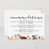 Floral Bourgogne - Carte d'information logement (Devant / Derrière)