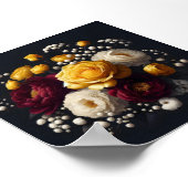 Floral Bourgogne jaune Sublimation Impression (Coin)