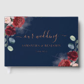 Floral Bourgogne Mariage de automne Rose Gold (Recto)