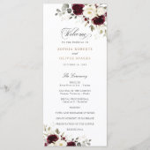 Floral Bourgogne White Greenery Programme de maria (Devant)