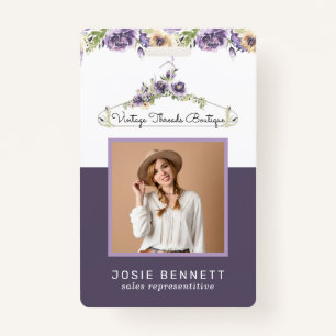 Floral Boutique Hanger   Medewerker Foto ID Badge