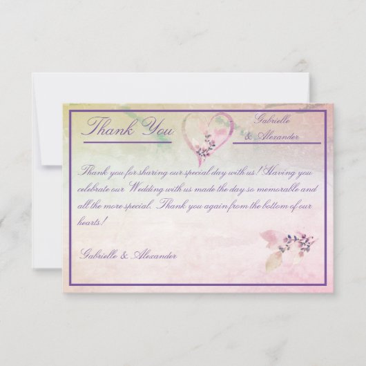 Floral boven het Roos van de wolken Bedankkaart (Voorkant)