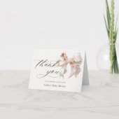 Floral Bow Elegant Baby shower Bedankt (Voorkant)