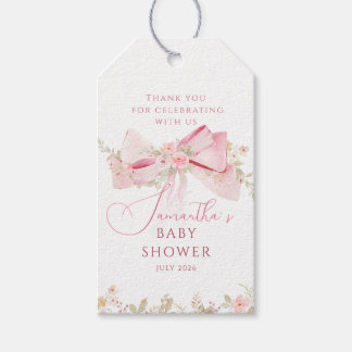 Floral Bow Elegant Flower Girl baby shower  Cadeaulabel