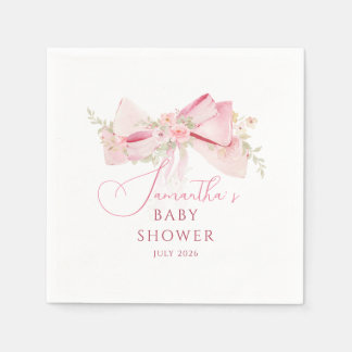 Floral Bow Elegant Flower Girl baby shower  Servet