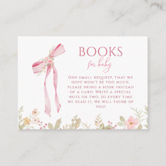 Floral Bow Elegant Flower Girl BOOKS FOR BABY Informatiekaartje