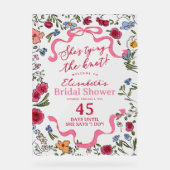 Floral Bow She's Tying the Knot Bienvenue (Recto)