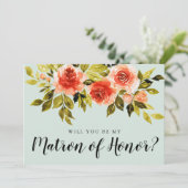 Floral Branché Serez-Vous Ma Carte Matron D'Honneu (Debout devant)