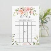 Floral Bridal Bingo / hij zei, ze zei spelletjes Kaart (Staand voorkant)