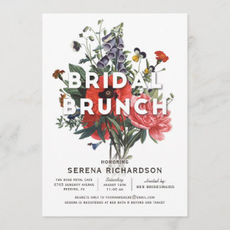 Floral Bridal Brunch Bridal Shower Kaart